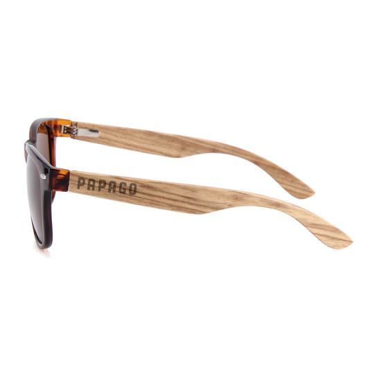Orange Tortoise Magnolias Handmade wooden sunglasses