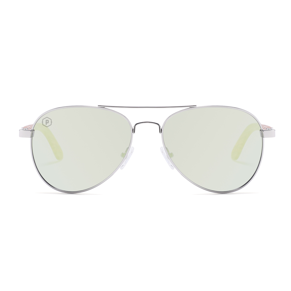 environmentally friendly wooden aviator sunglasses