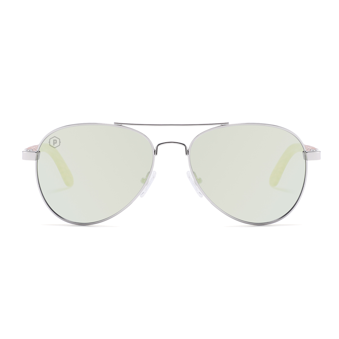 environmentally friendly wooden aviator sunglasses