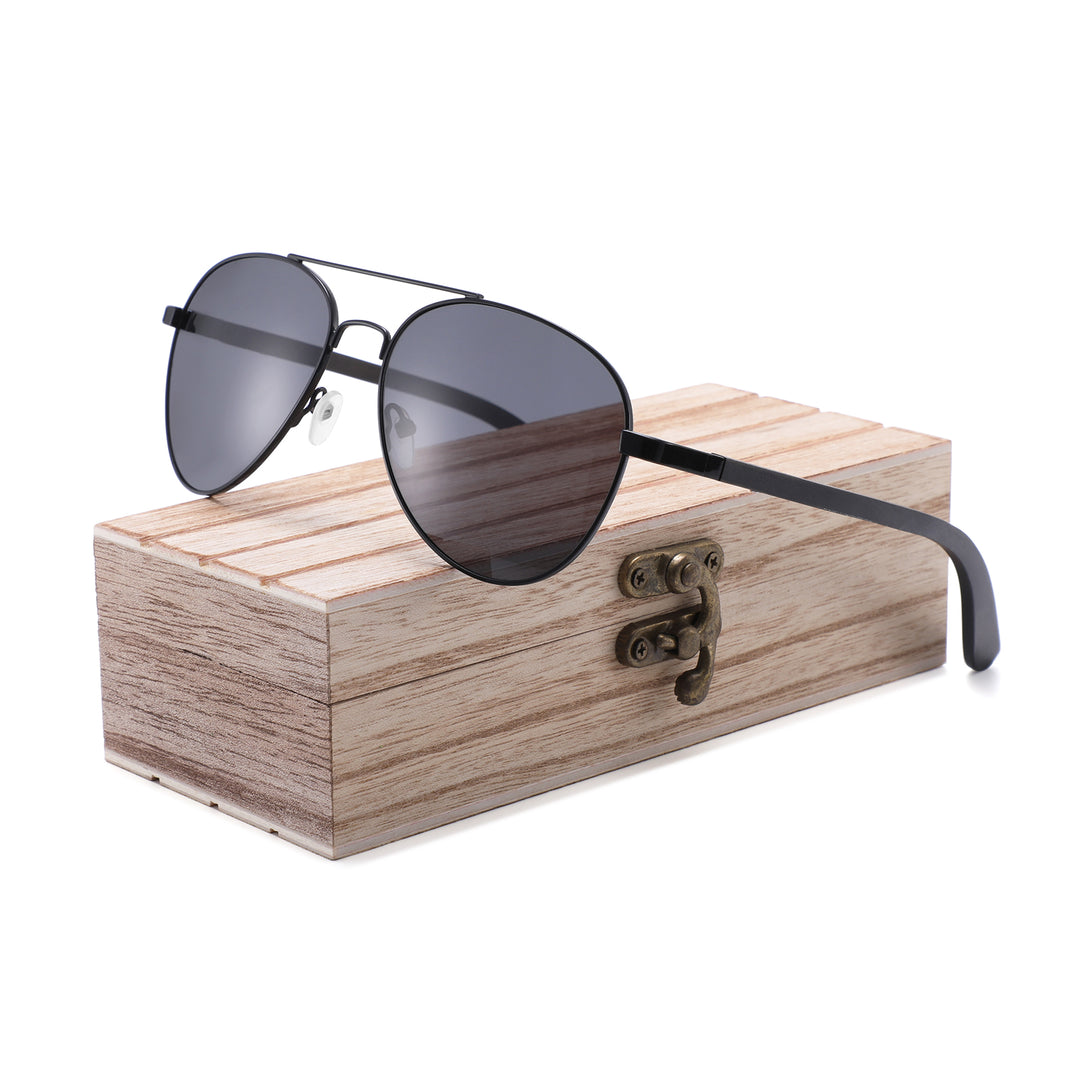 Ebony Wood Palomas Handmade wooden sunglasses