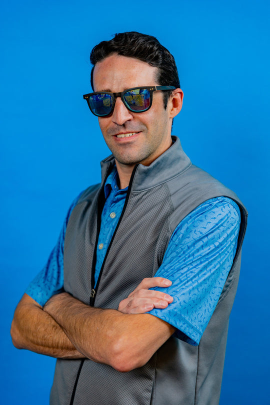 32 Balboas Handmade premium wooden sunglasses with blue lenses