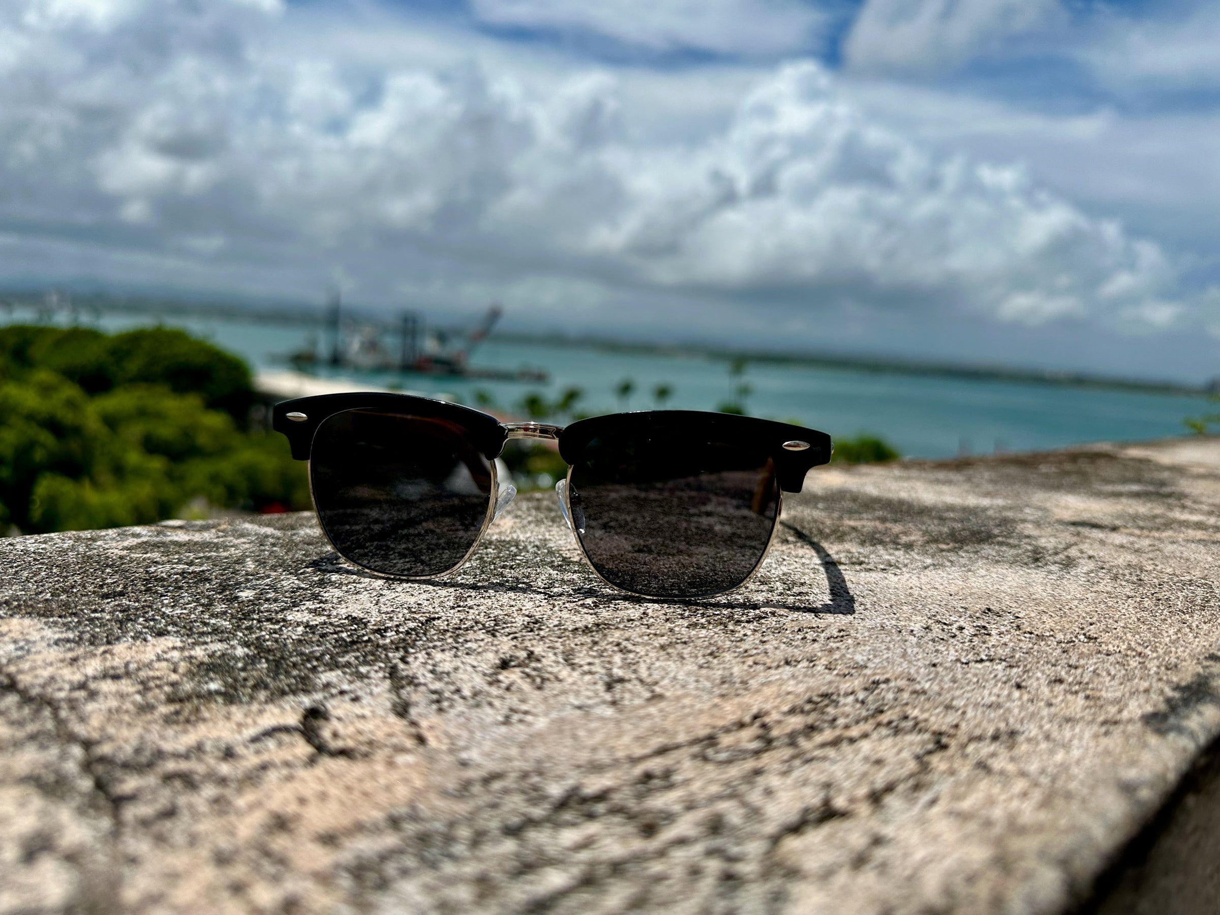 sustainable wooden clubmaster sunglasses for exploring puerto rico