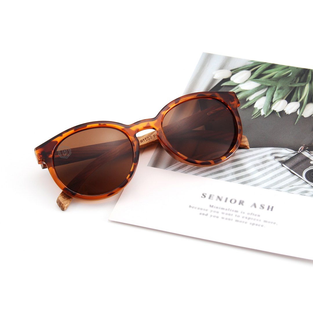 Tortoise Lidos Handmade wooden sunglasses