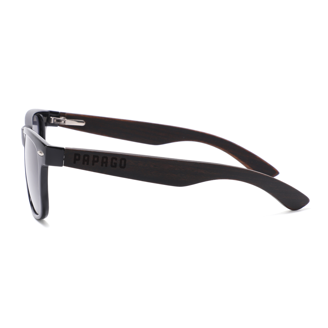 Ebony Wood Magnolias Handmade wooden sunglasses