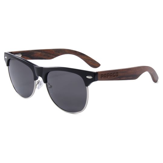 Ebony Wood Newberries Handmade wooden sunglasses