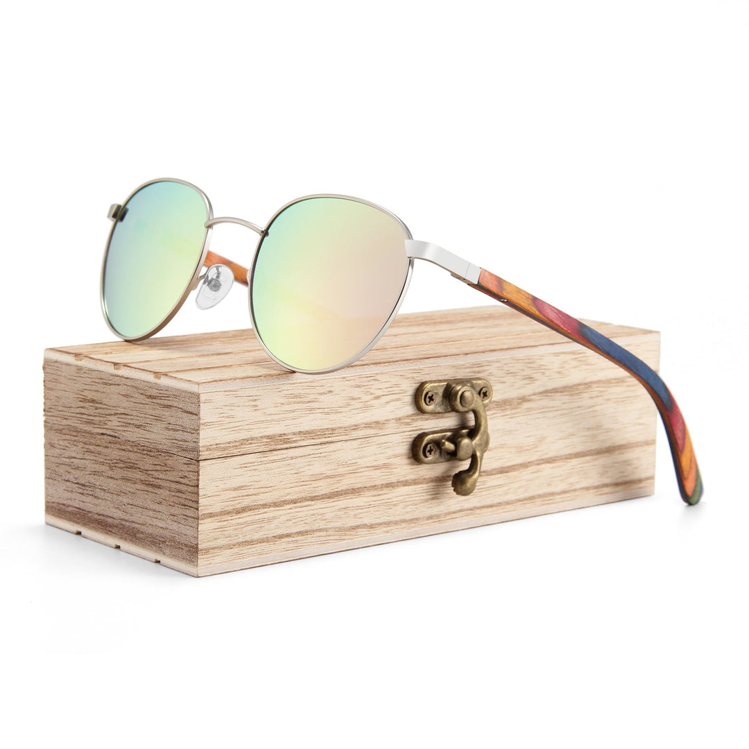 Peacock Onofres Handmade wooden sunglasses
